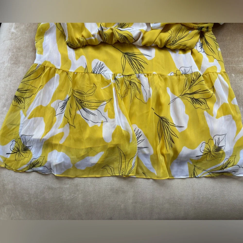 NWOT - Chico's - Yellow and White Floral Maxi Dress - SIZE 14 - Picture 12 of 16